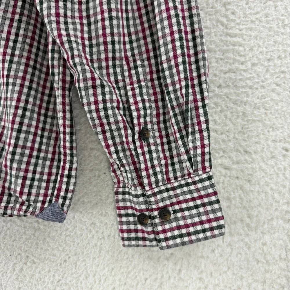 Lacoste Button-Up Shirt Mens Size XL Black Plaid Long Sleeve 100% Cotton Regular